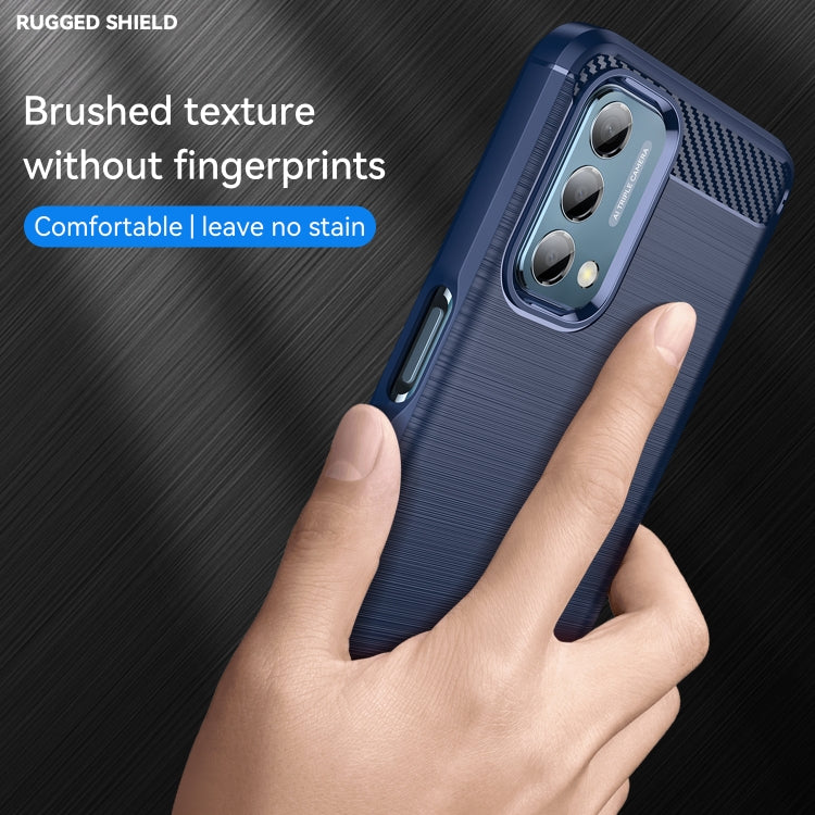 For OnePlus Nord N200 5G Brushed Texture Carbon Fiber TPU Phone Case