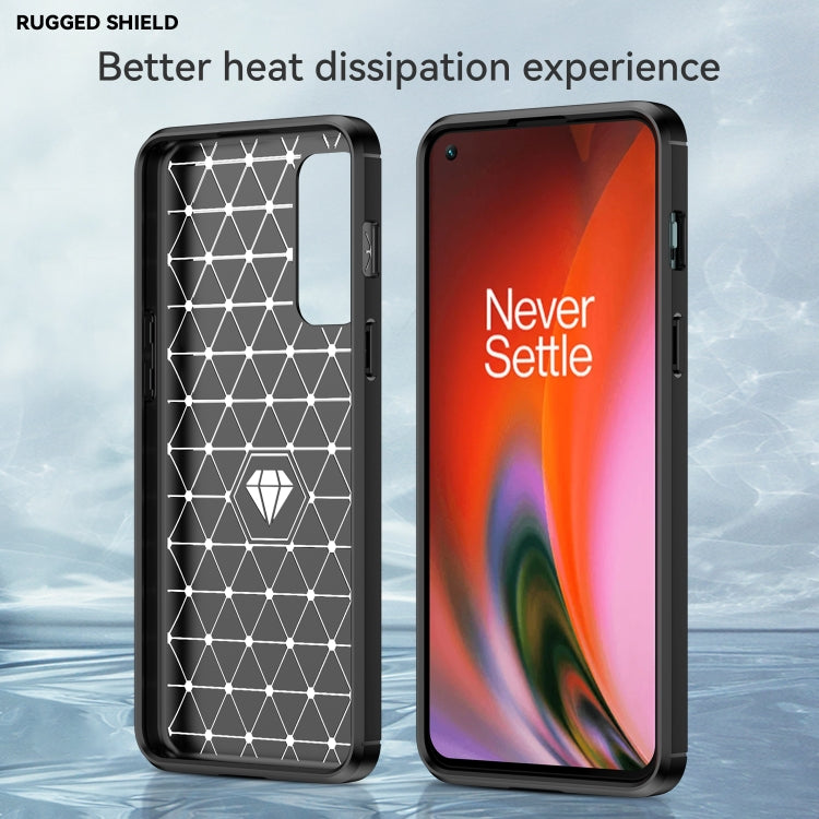 For OnePlus Nord 2 5G Brushed Texture Carbon Fiber TPU Phone Case