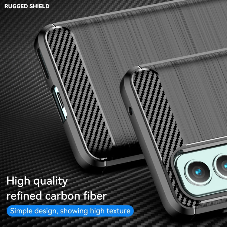 For OnePlus Nord 2 5G Brushed Texture Carbon Fiber TPU Phone Case
