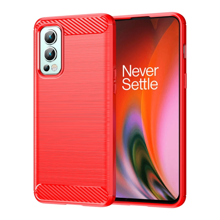 For OnePlus Nord 2 5G Brushed Texture Carbon Fiber TPU Phone Case