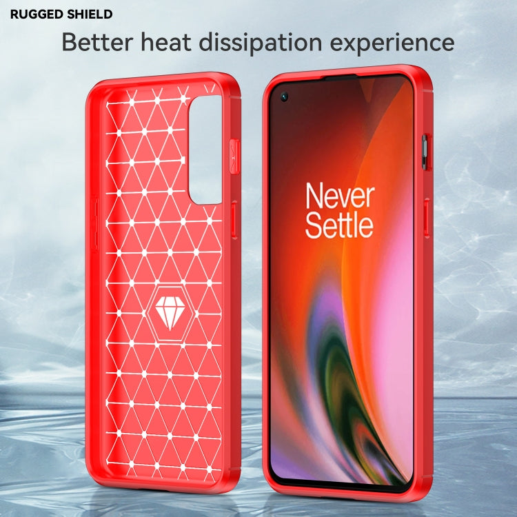 For OnePlus Nord 2 5G Brushed Texture Carbon Fiber TPU Phone Case