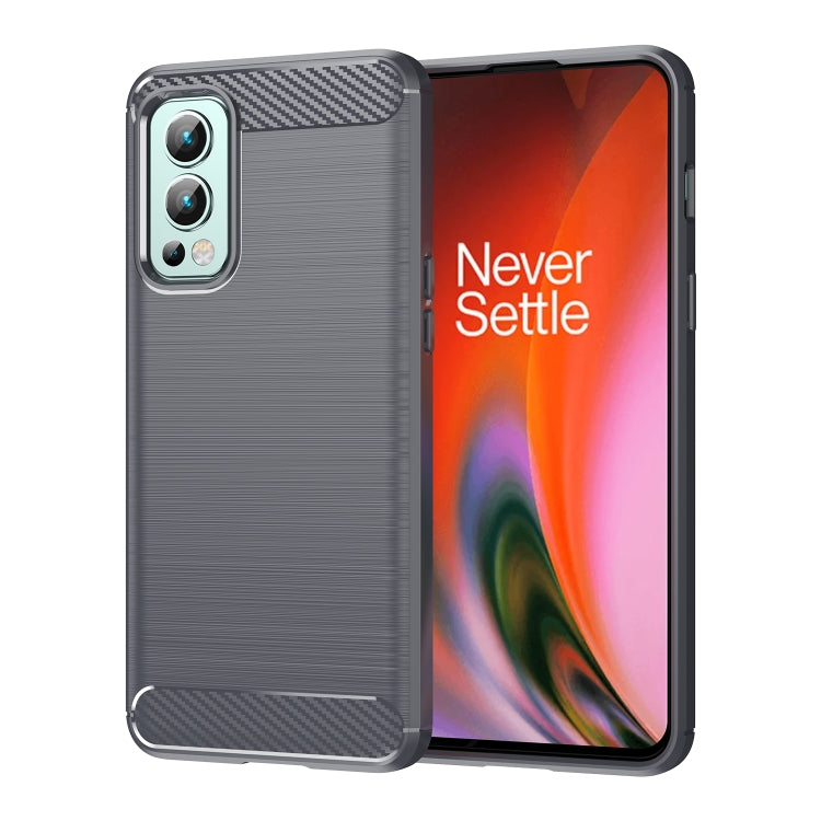For OnePlus Nord 2 5G Brushed Texture Carbon Fiber TPU Phone Case