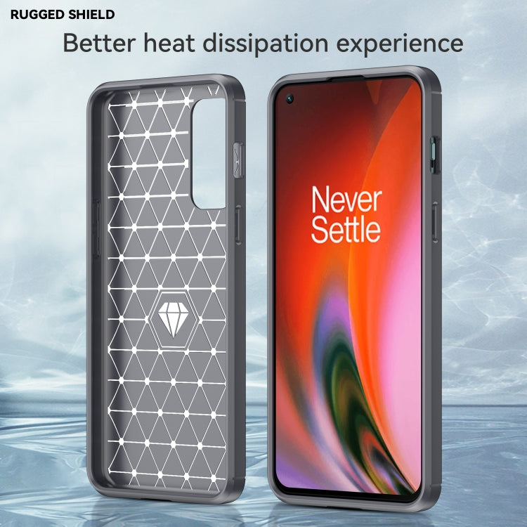 For OnePlus Nord 2 5G Brushed Texture Carbon Fiber TPU Phone Case