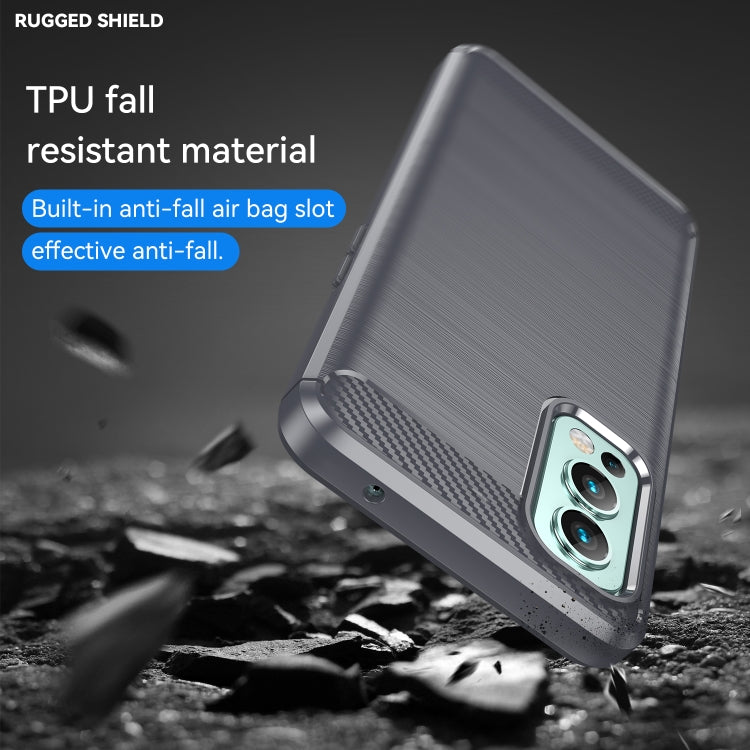 For OnePlus Nord 2 5G Brushed Texture Carbon Fiber TPU Phone Case