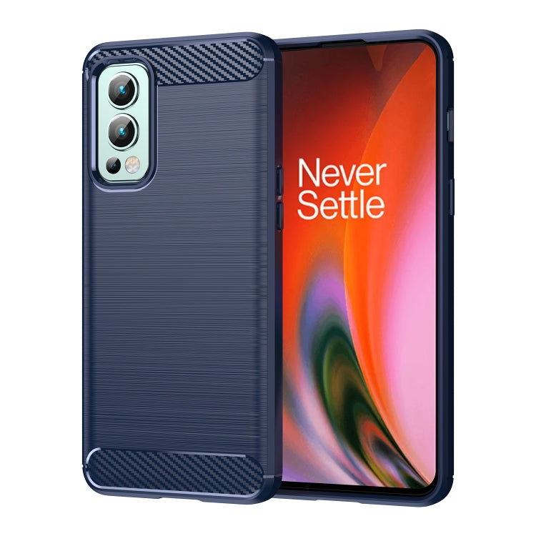 For OnePlus Nord 2 5G Brushed Texture Carbon Fiber TPU Phone Case