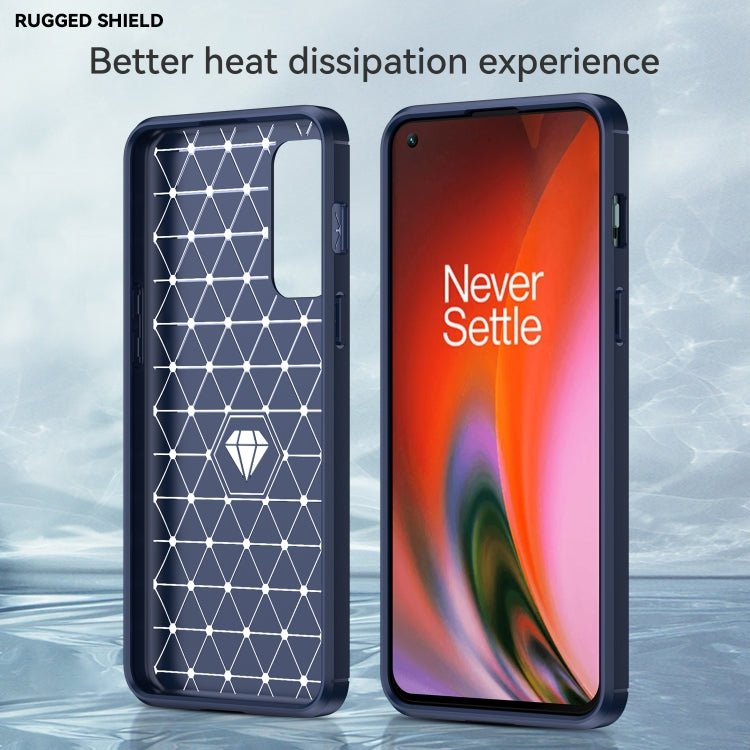 For OnePlus Nord 2 5G Brushed Texture Carbon Fiber TPU Phone Case