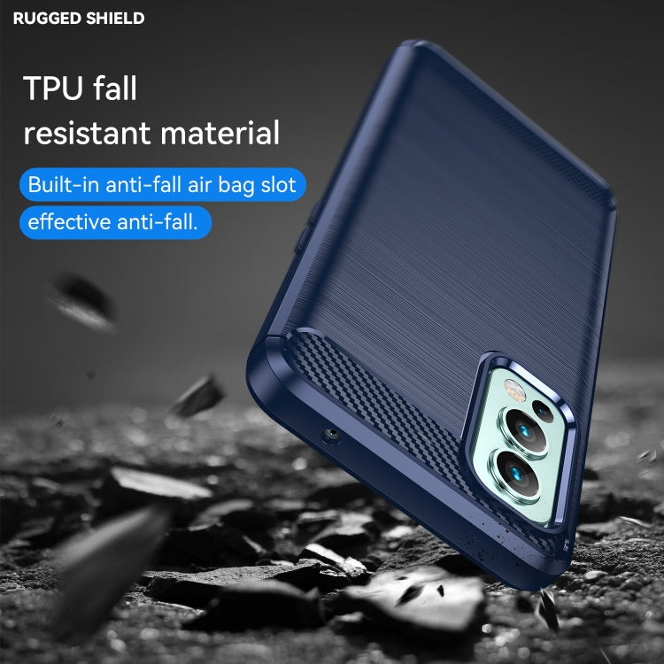For OnePlus Nord 2 5G Brushed Texture Carbon Fiber TPU Phone Case