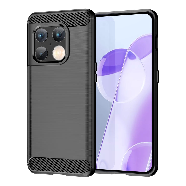 For OnePlus 10 Pro 5G Brushed Texture Carbon Fiber TPU Phone Case