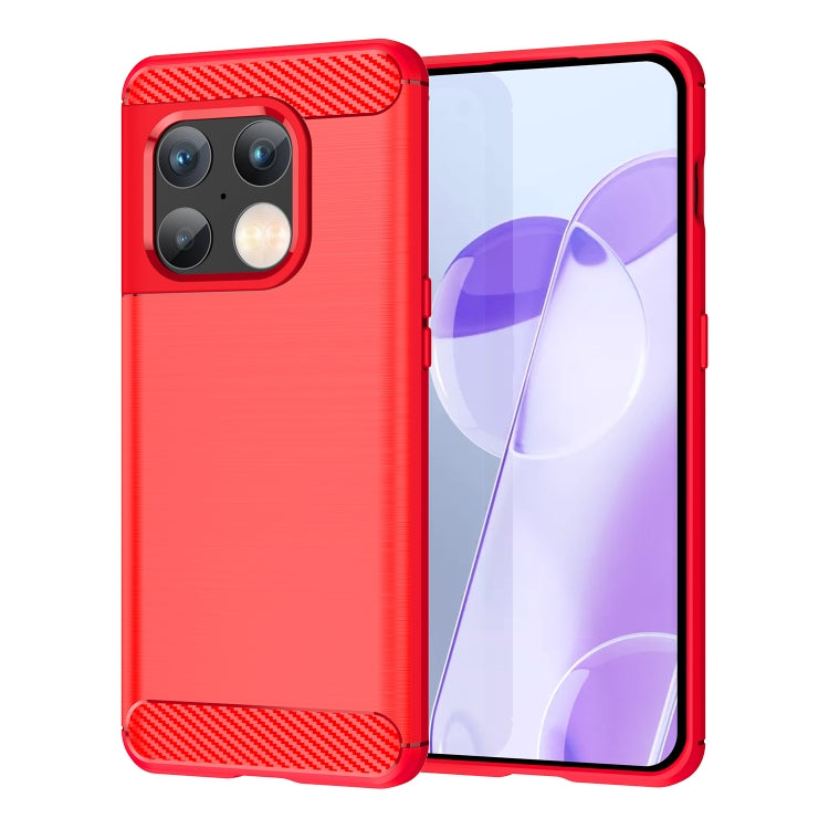 For OnePlus 10 Pro 5G Brushed Texture Carbon Fiber TPU Phone Case