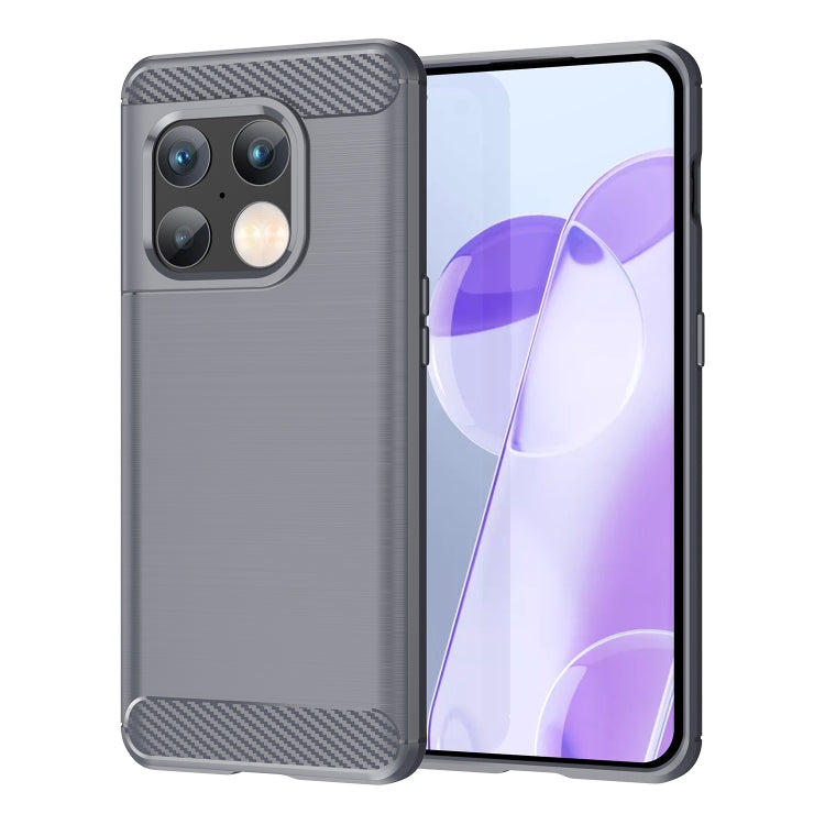 For OnePlus 10 Pro 5G Brushed Texture Carbon Fiber TPU Phone Case