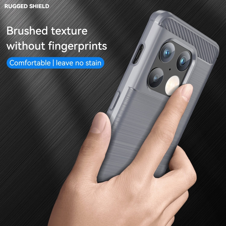 For OnePlus 10 Pro 5G Brushed Texture Carbon Fiber TPU Phone Case