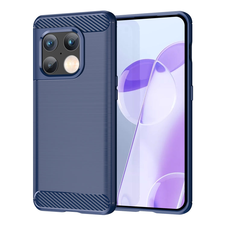 For OnePlus 10 Pro 5G Brushed Texture Carbon Fiber TPU Phone Case