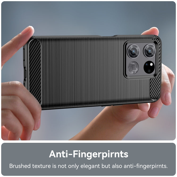 For OnePlus Ace Racing Brushed Texture Carbon Fiber TPU Phone Case