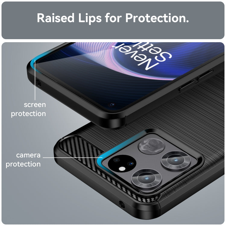 For OnePlus Ace Racing Brushed Texture Carbon Fiber TPU Phone Case