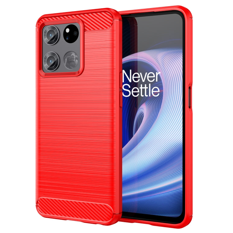 For OnePlus Ace Racing Brushed Texture Carbon Fiber TPU Phone Case