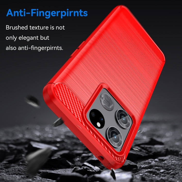 For OnePlus Ace Racing Brushed Texture Carbon Fiber TPU Phone Case