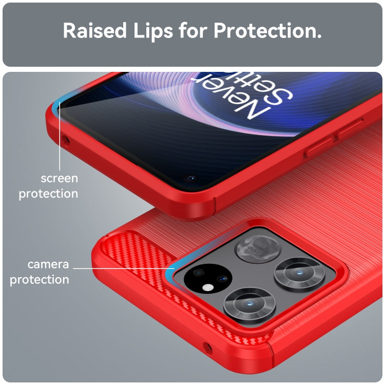 For OnePlus Ace Racing Brushed Texture Carbon Fiber TPU Phone Case