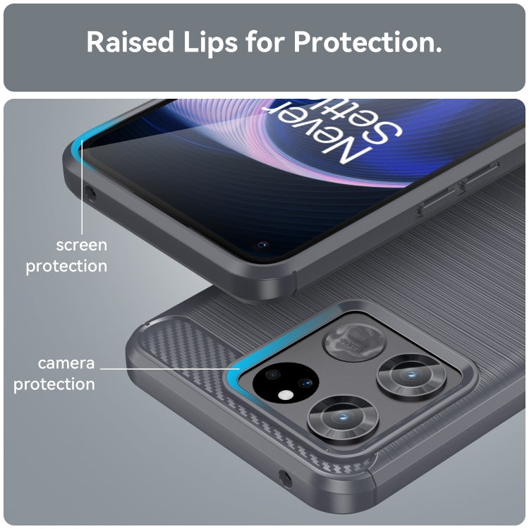 For OnePlus Ace Racing Brushed Texture Carbon Fiber TPU Phone Case
