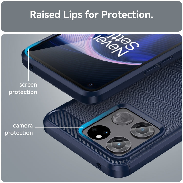 For OnePlus Ace Racing Brushed Texture Carbon Fiber TPU Phone Case