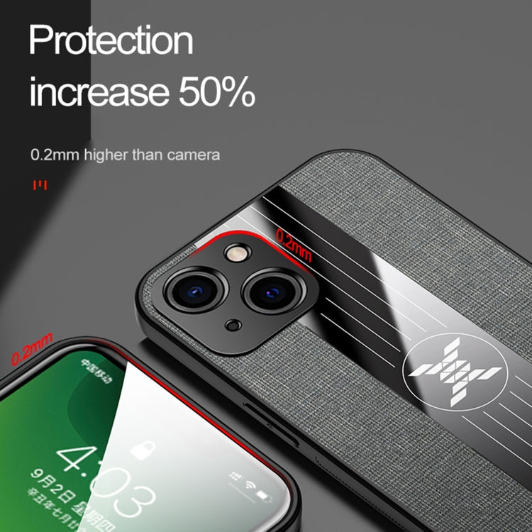 For iPhone 13 Pro Max XINLI Stitching Cloth Texture TPU Phone Case For iPhone 13