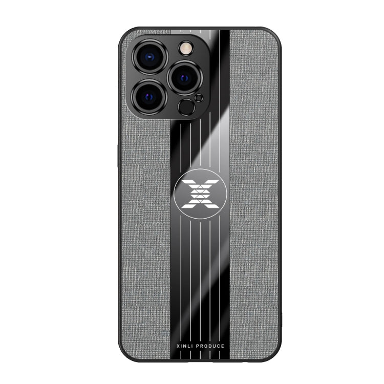 For iPhone 13 Pro XINLI Stitching Cloth Texture TPU Phone Case