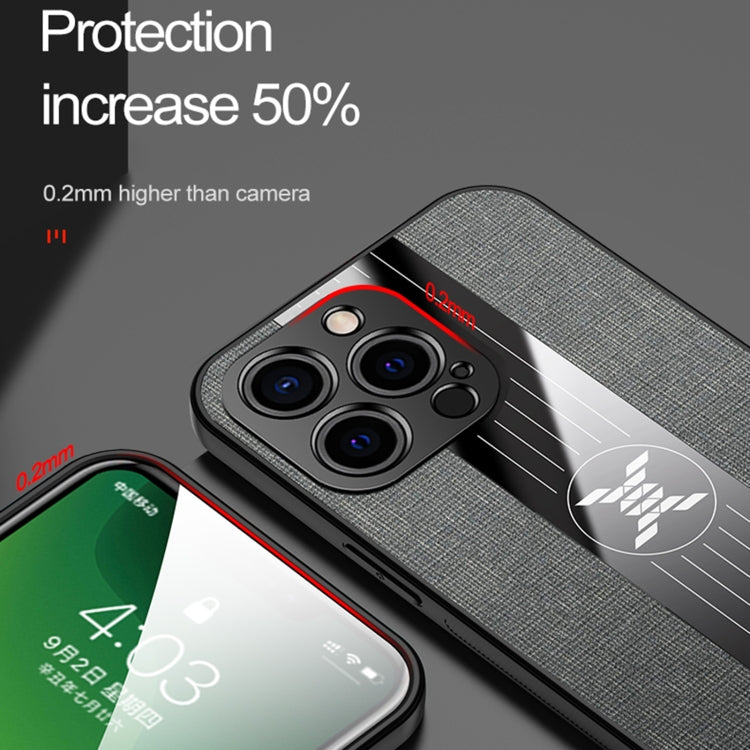For iPhone 13 Pro XINLI Stitching Cloth Texture TPU Phone Case