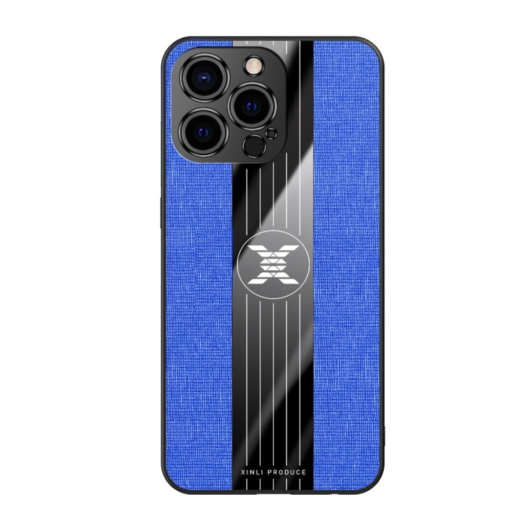 For iPhone 13 Pro Max XINLI Stitching Cloth Texture TPU Phone Case