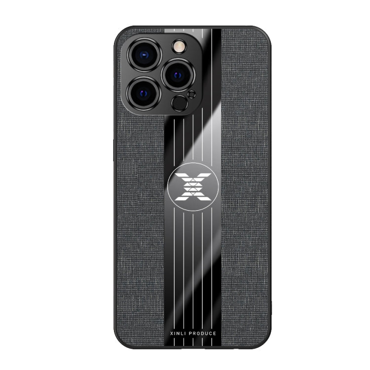For iPhone 13 Pro Max XINLI Stitching Cloth Texture TPU Phone Case