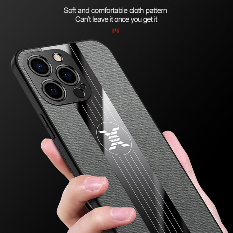 For iPhone 13 Pro Max XINLI Stitching Cloth Texture TPU Phone Case