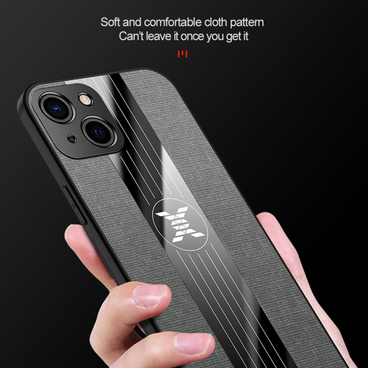For iPhone 13 mini XINLI Stitching Cloth Texture TPU Phone Case