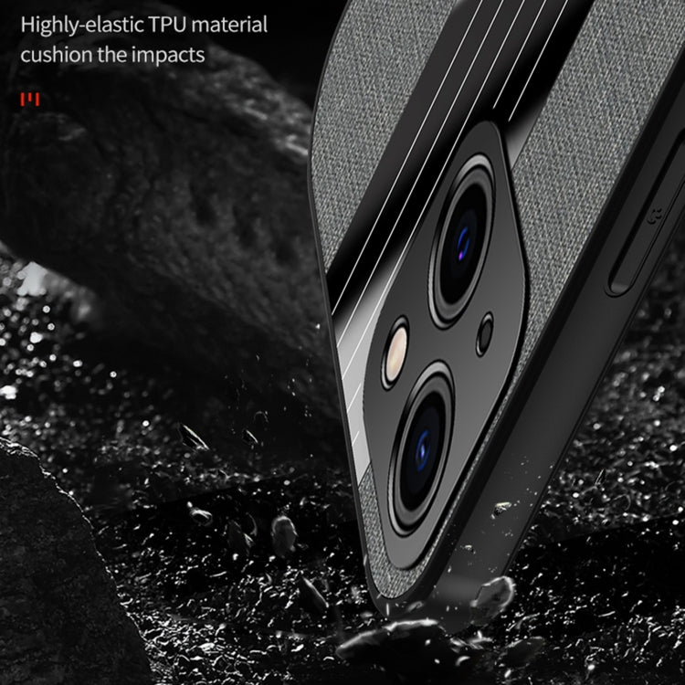 For iPhone 13 mini XINLI Stitching Cloth Texture TPU Phone Case