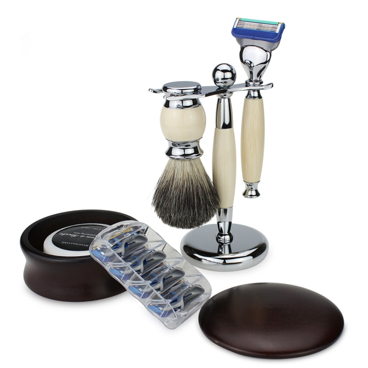 FK-11 Men Manual Shaving Razor Kit with Shaving Brush / Bowl / Soap / Brush Stand / Blades