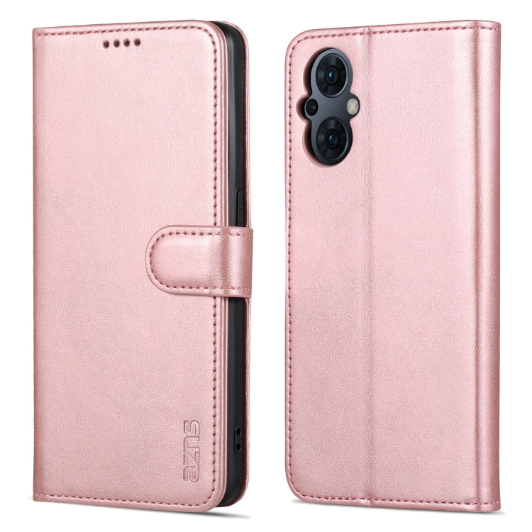 For OPPO Reno8 Lite AZNS Skin Feel Calf Texture Flip Leather Phone Case