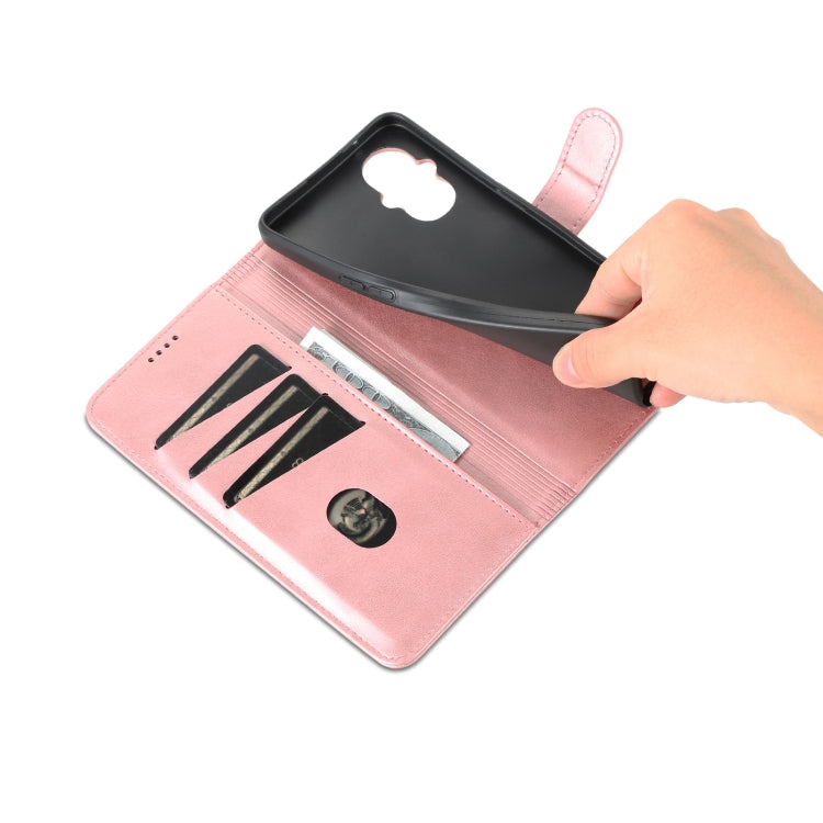 For OPPO Reno8 Lite AZNS Skin Feel Calf Texture Flip Leather Phone Case