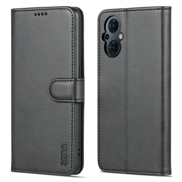 For OPPO Reno8 Lite AZNS Skin Feel Calf Texture Flip Leather Phone Case