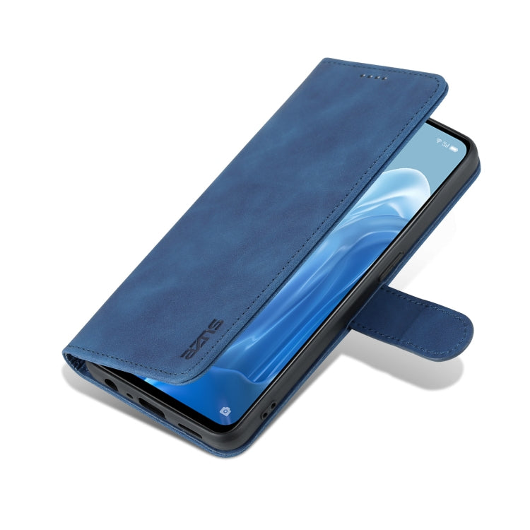 For OPPO Reno8 Lite AZNS Skin Feel Calf Texture Flip Leather Phone Case