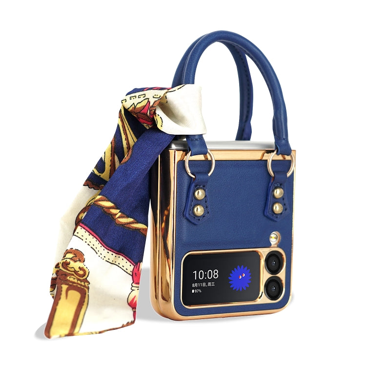 For Samsung Galaxy Z Flip3 5G Handbag Design Leather + PC Phone Case