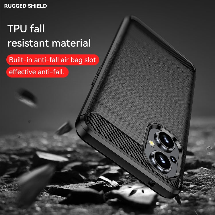 For OPPO Reno8 Lite Brushed Texture Carbon Fiber TPU Phone Case