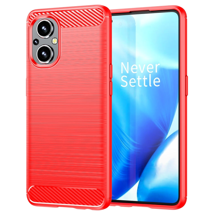 For OPPO Reno8 Lite Brushed Texture Carbon Fiber TPU Phone Case