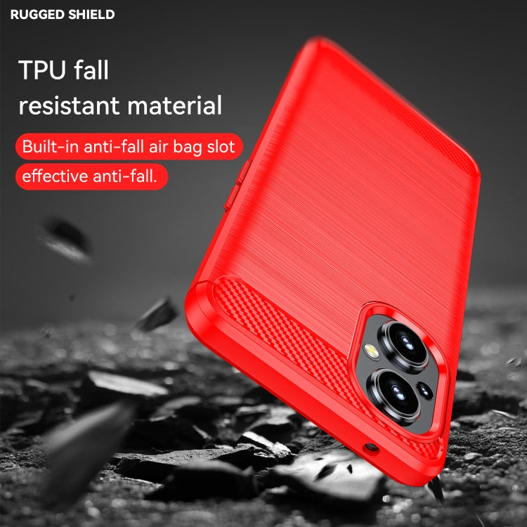 For OPPO Reno8 Lite Brushed Texture Carbon Fiber TPU Phone Case