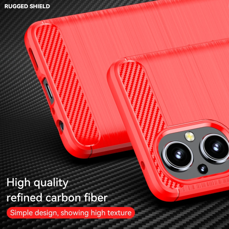 For OPPO Reno8 Lite Brushed Texture Carbon Fiber TPU Phone Case
