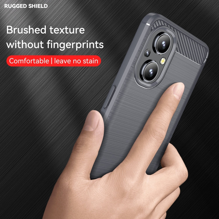 For OPPO Reno8 Lite Brushed Texture Carbon Fiber TPU Phone Case