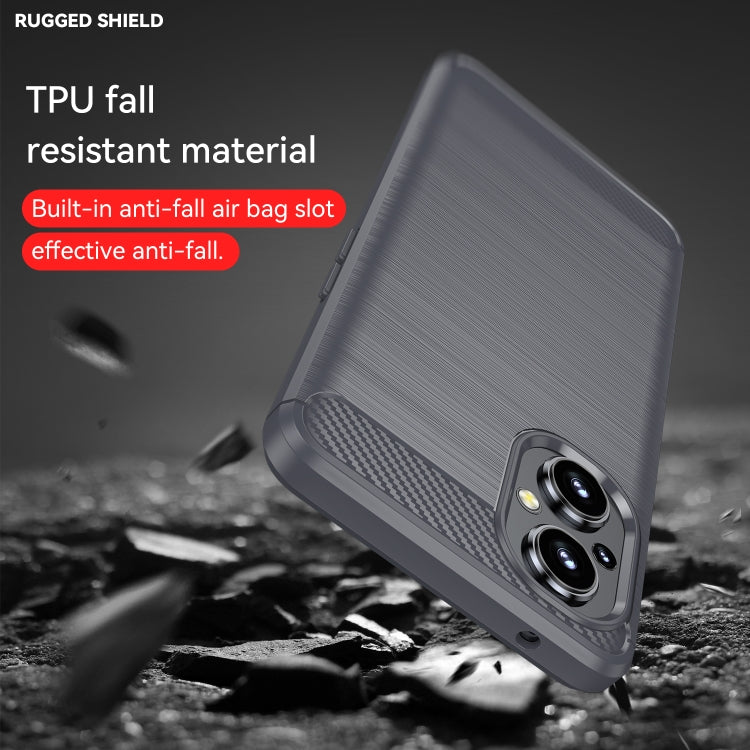 For OPPO Reno8 Lite Brushed Texture Carbon Fiber TPU Phone Case
