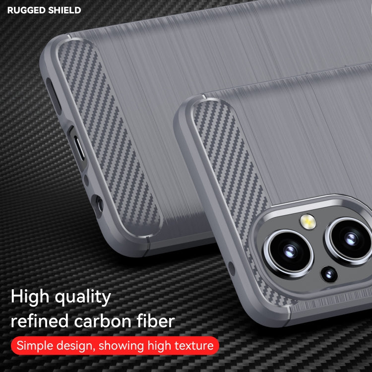 For OPPO Reno8 Lite Brushed Texture Carbon Fiber TPU Phone Case