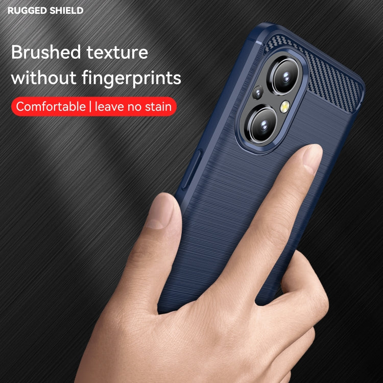 For OPPO Reno8 Lite Brushed Texture Carbon Fiber TPU Phone Case