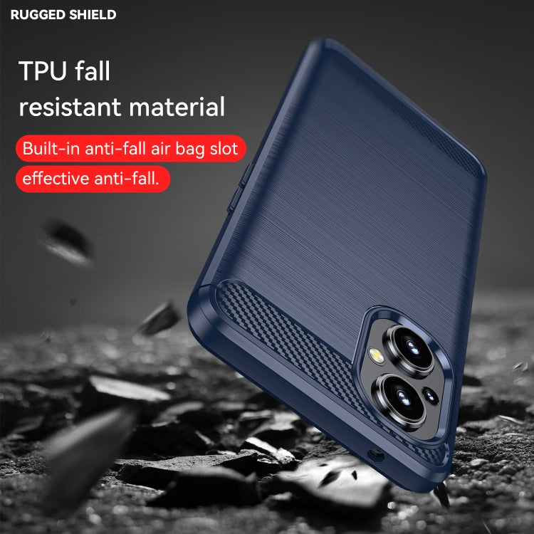 For OPPO Reno8 Lite Brushed Texture Carbon Fiber TPU Phone Case