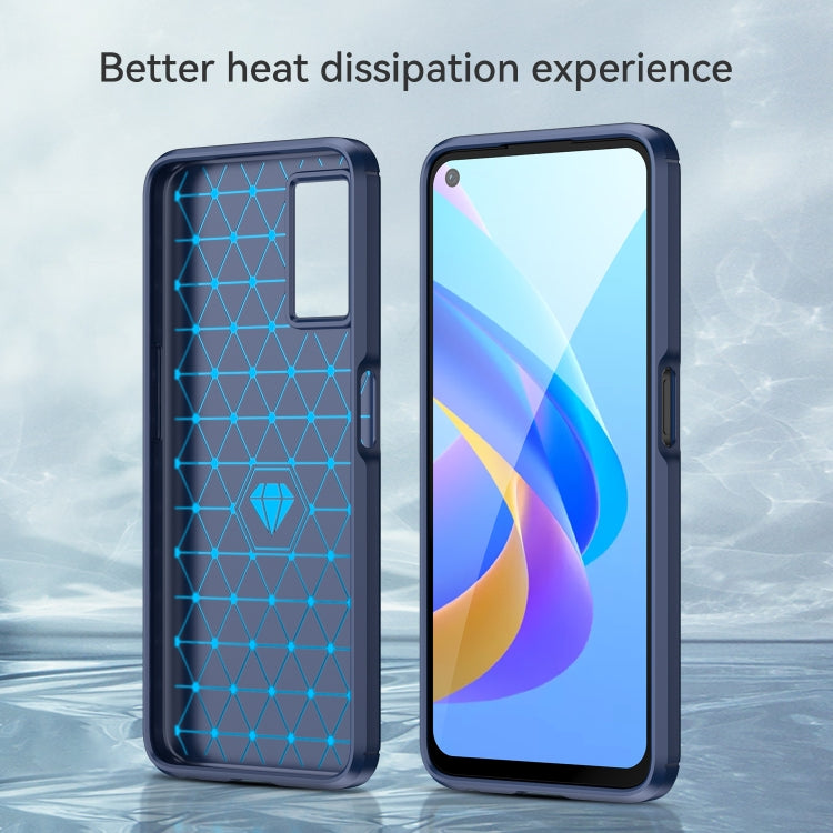 For OPPO A36 Brushed Texture Carbon Fiber TPU Phone Case