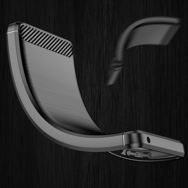 For OPPO A96 Brushed Texture Carbon Fiber TPU Phone Case