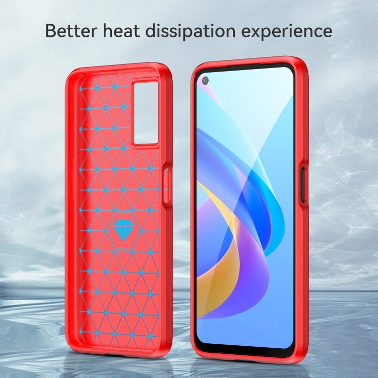 For OPPO K10 Brushed Texture Carbon Fiber TPU Phone Case