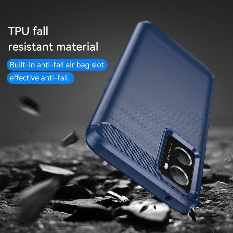 For OPPO K10 Brushed Texture Carbon Fiber TPU Phone Case